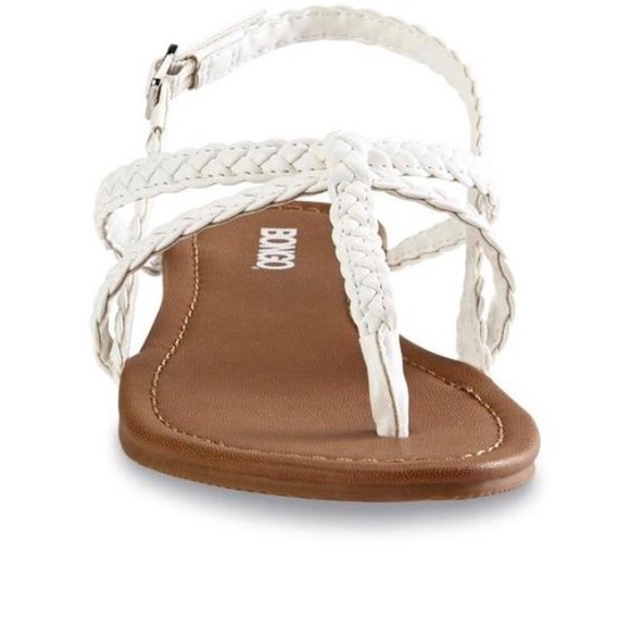 Bongo Ginger White Braided Flat Thong Sandals NWT - Picture 4 of 9